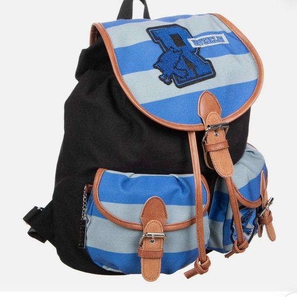 Wizarding World Of Harry Potter Handbags - Harry Potter Ravenclaw Blue and Black Backpack with Brown Accents